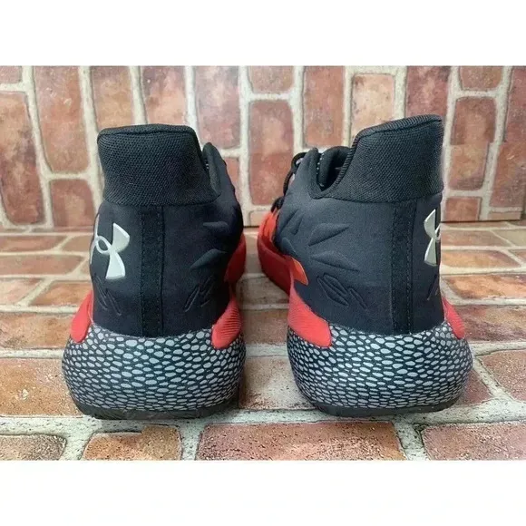 Under Armour Mens Size 17 HOVR Havoc 3 Red Black Basketball Sneakers Shoes New