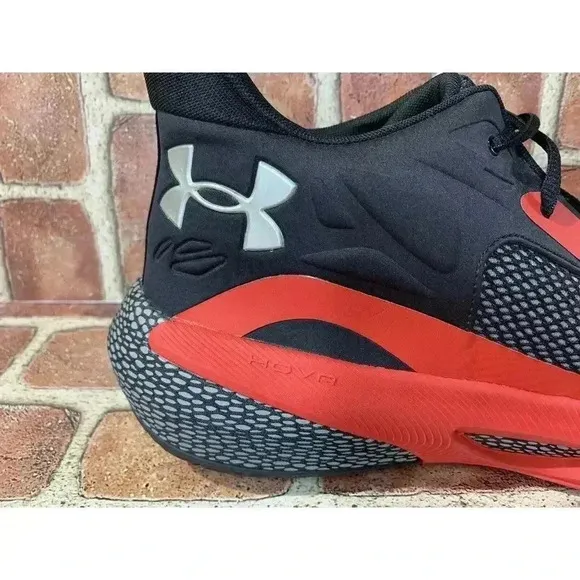 Under Armour Mens Size 17 HOVR Havoc 3 Red Black Basketball Sneakers Shoes New