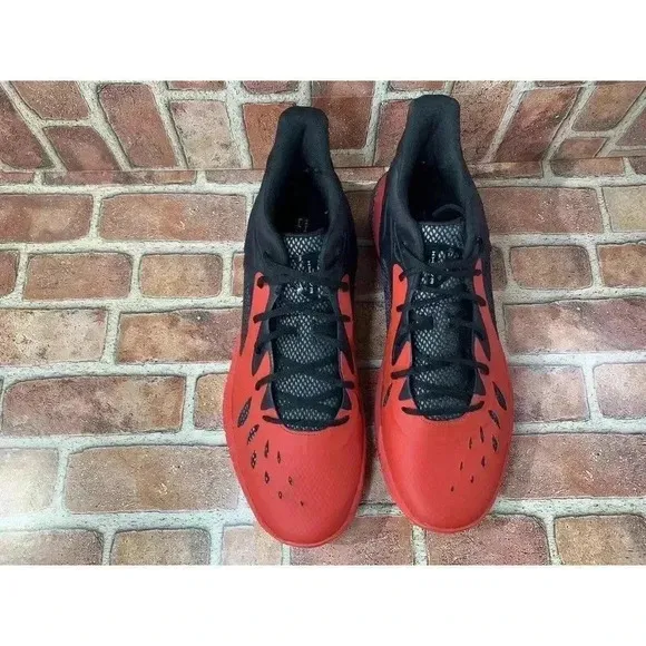 Under Armour Mens Size 17 HOVR Havoc 3 Red Black Basketball Sneakers Shoes New