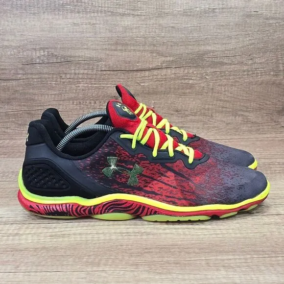 Under Armour Micro G Sting Men's Size 11.5 Black Red Sneakers (1255834-600)