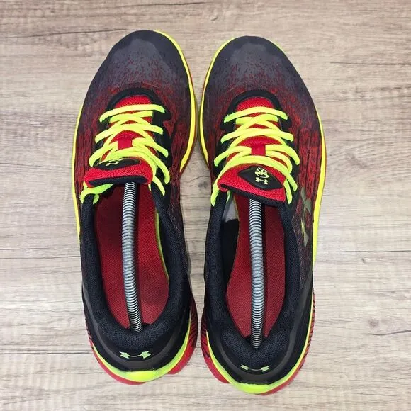 Under Armour Micro G Sting Men's Size 11.5 Black Red Sneakers (1255834-600)