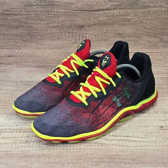 Under Armour Micro G Sting Men's Size 11.5 Black Red Sneakers (1255834-600)