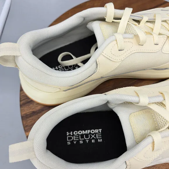 Under Armour Shoes Men's 14 Ivory Dune Charged Edge Athletic Running Sneakers