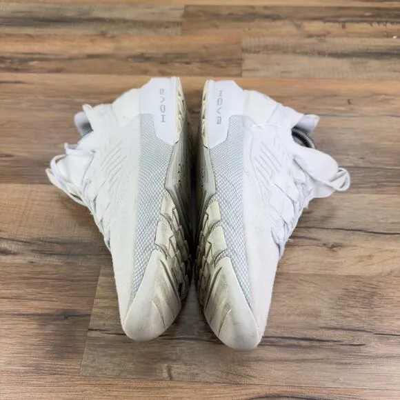 Under Armour Size 8 HOVR Project Rock 3 White Athletic Shoes