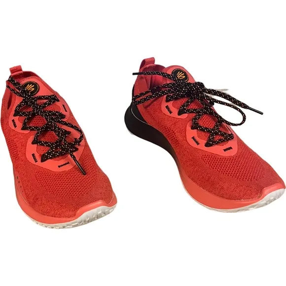 Under Armour UA Curry Flow Go Running Shoes 3023814-604 Size 7.5 Coral