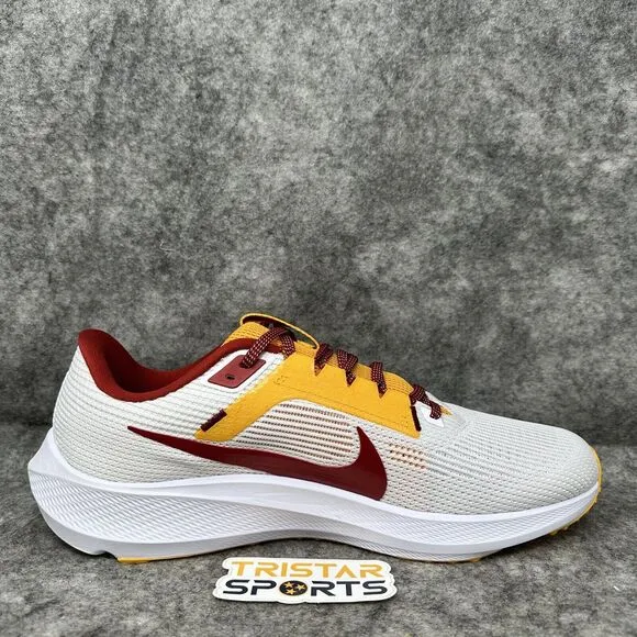 USC Trojans Nike Zoom Pegasus 40 Running Shoes Mens Size 12.5 White DZ6003-100