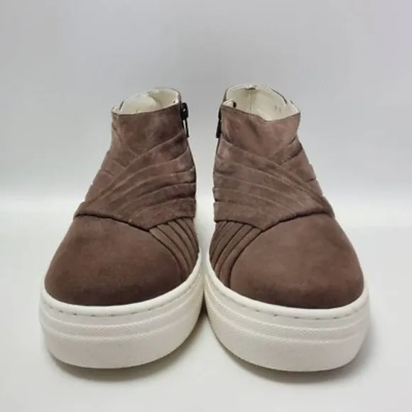 Valentina Rangoni Womens Serafina High Top Sneakers Shoes Taupe Size 8M New