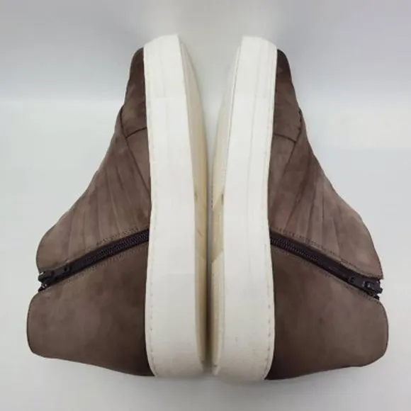 Valentina Rangoni Womens Serafina High Top Sneakers Shoes Taupe Size 8M New
