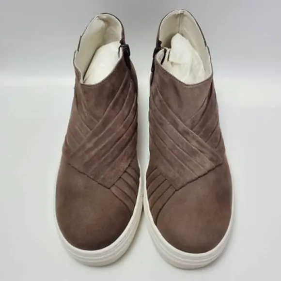 Valentina Rangoni Womens Serafina High Top Sneakers Shoes Taupe Size 8M New