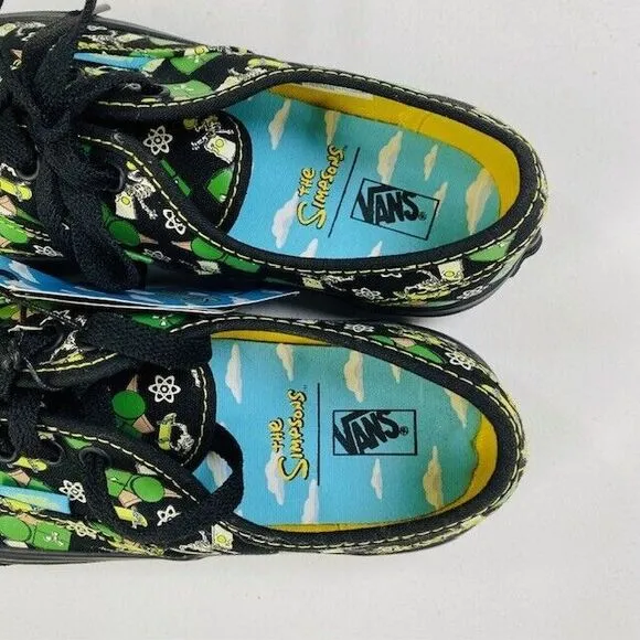 Vans Authentic The Simpsons Glow Bart Black Men's Size 3 Women's‎ 5