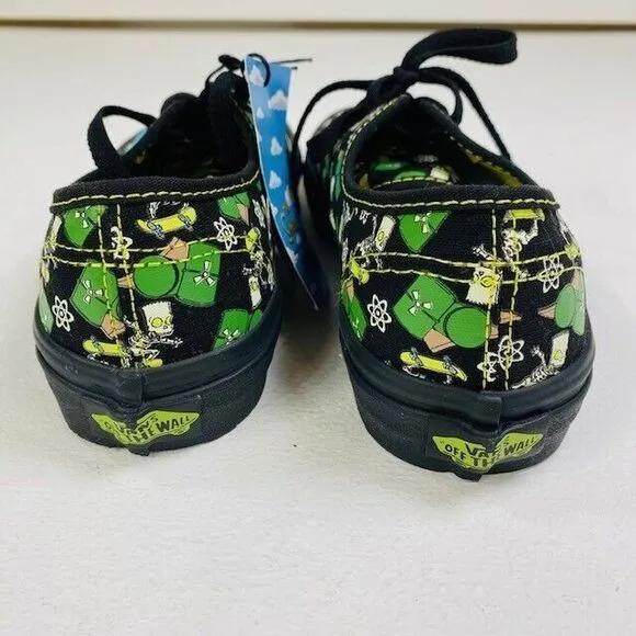 Vans Authentic The Simpsons Glow Bart Black Men's Size 3 Women's‎ 5