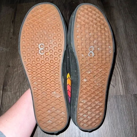 Vans Black Rainbow Sneakers Size 8.5
