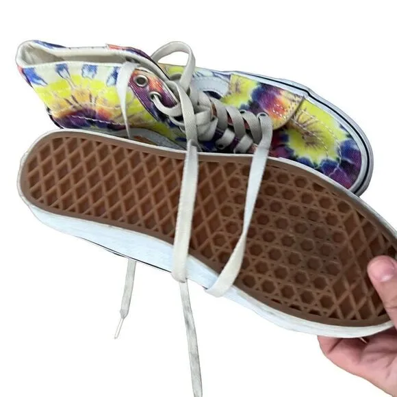Vans tie dye high tops lace up sneakers tennis shoes