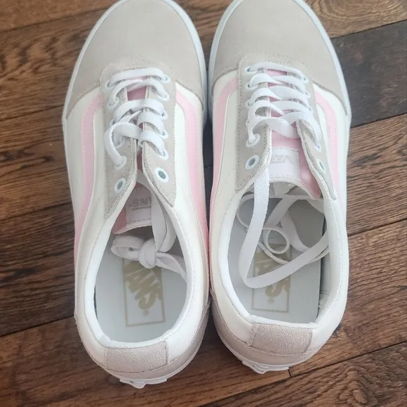 Vans Ward Women's Platform Block Beige Sneakers Size 10