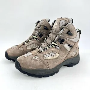 Vasque Breeze Gray Tan Youth Waterproof Suede Hiking Boots Trail 7201 Size 3