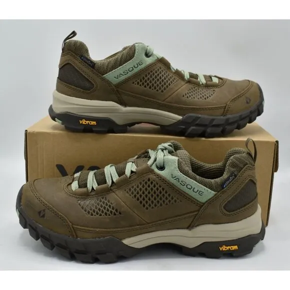 Vasque Women Size 8.5 Talus AT Low UltraDry Waterproof Bungee Brown Hiking Shoes