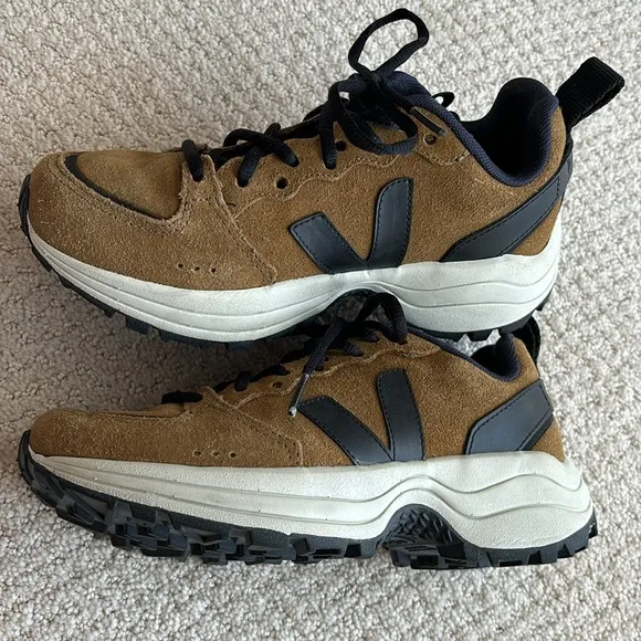 Veja athletic shoes-Size US4/EU5 in great condition- brown suede with black trim