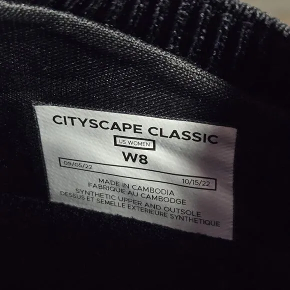 Vessi Cityscape Classic Womens Size 8 Lace Up Waterproof Shoes Sneakers Black