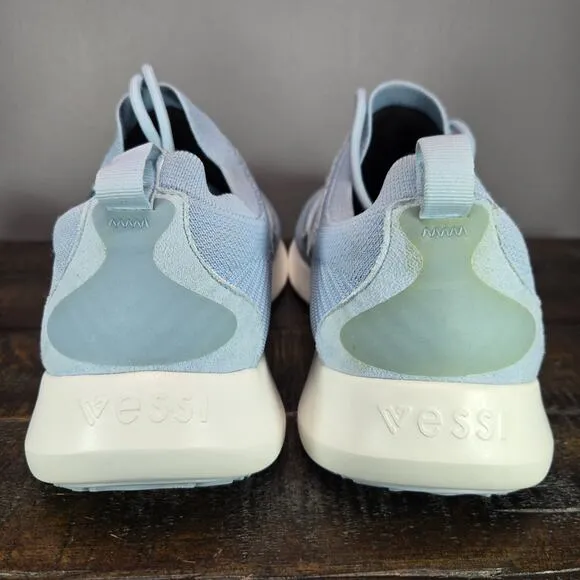 Vessi Everyday 2.0 Mens Size 10 Lace Up Waterproof Shoes Sneakers Sky Blue