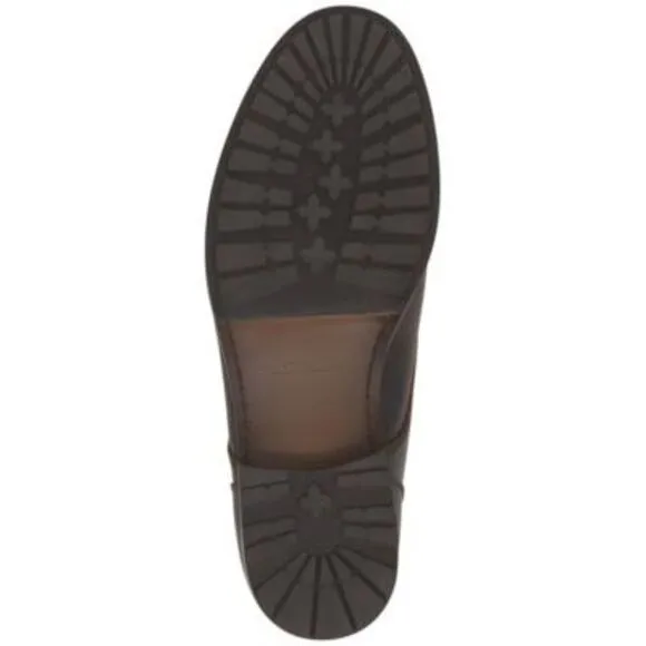 VINCE CAMUTO Mens Mocha Brown Lannie Toe Block Heel Leather Boots Shoes 8.5 M