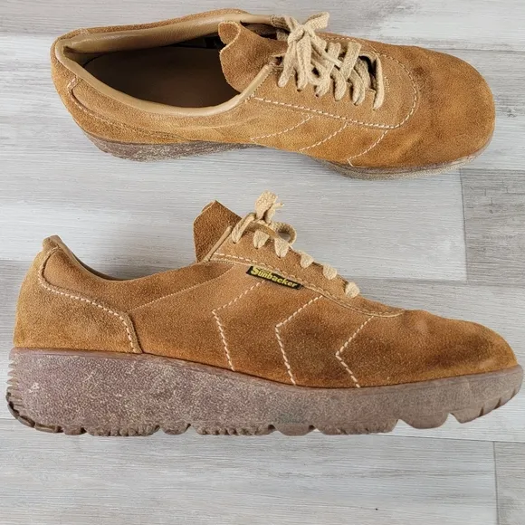 Vintage 70s Sunbacker Suede Running Shoes Mens 10½D
