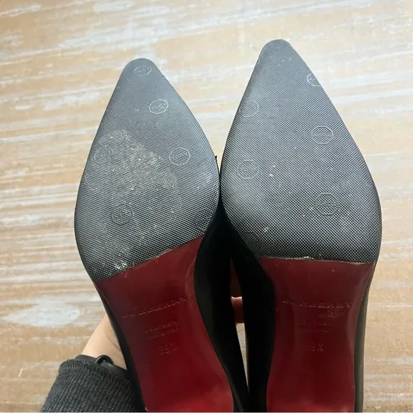 Vintage Burberry Novacheck Leather Heels Preppy Career Work Wear Womens 9.5