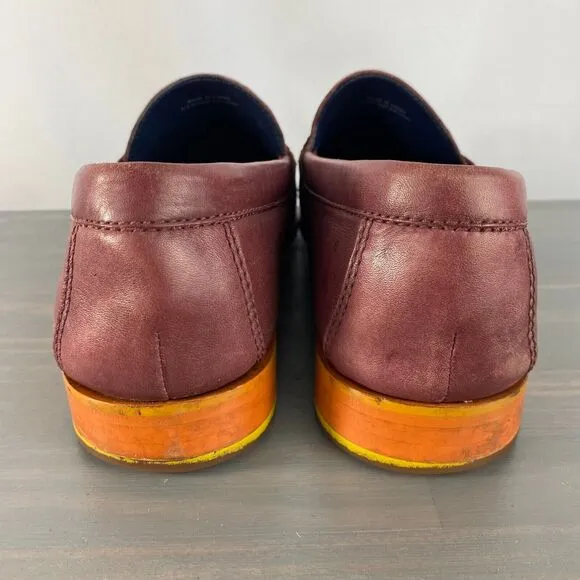 Vintage Cole Haan Nike Air Penny Loafer Men 10.5M Burgundy Leather Old Money