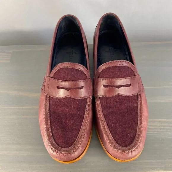 Vintage Cole Haan Nike Air Penny Loafer Men 10.5M Burgundy Leather Old Money