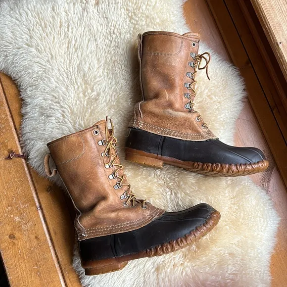 Vintage Leather Bean Boots