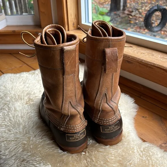 Vintage Leather Bean Boots