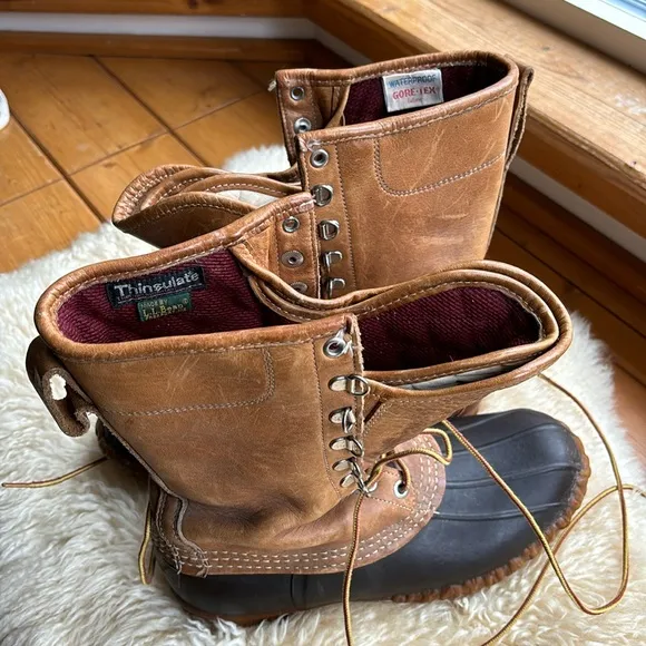 Vintage Leather Bean Boots