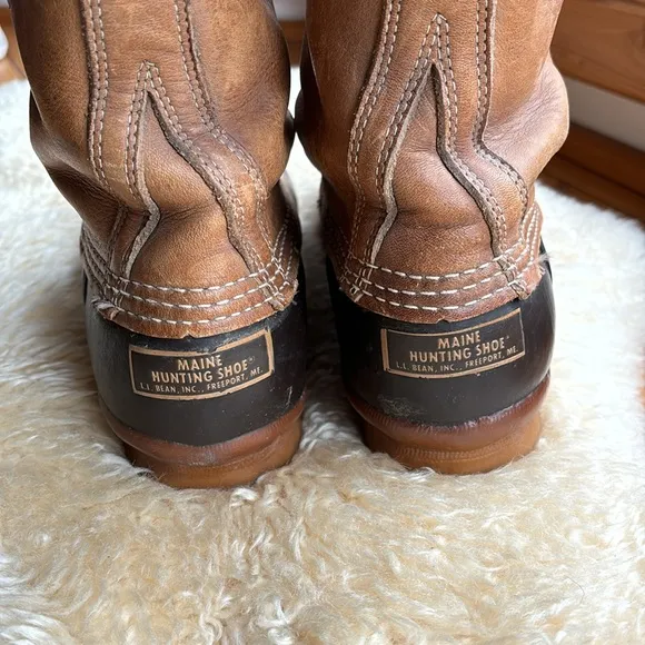 Vintage Leather Bean Boots