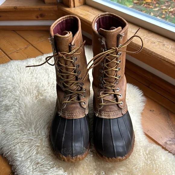 Vintage Leather Bean Boots