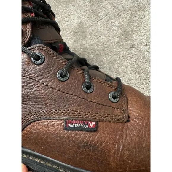Vintage Mens Rocky Rams‎ Horn Waterproof Work Boot, American boots RKK0259 Sz 13