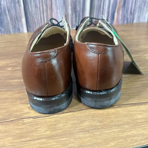 Vintage Safto Pedics by Iron Age MEN 7 BROWN LEATHER STEEL TOE OXFORD work shoes