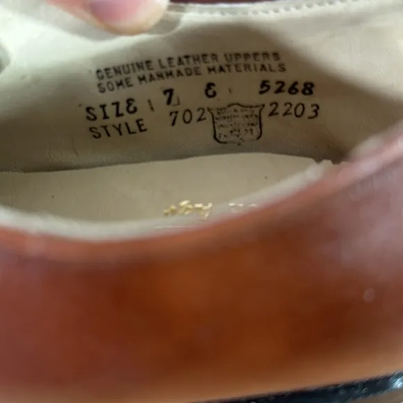 Vintage Safto Pedics by Iron Age MEN 7 BROWN LEATHER STEEL TOE OXFORD work shoes