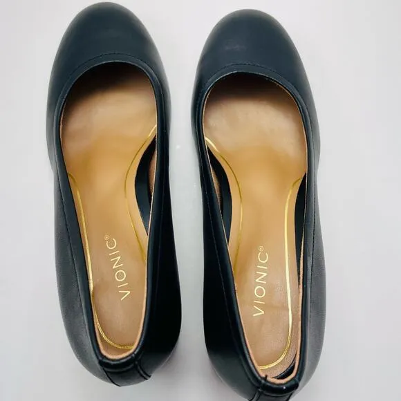 Vionic Carmel Black Nappa Slip-on Shoes, Size 7.5, NIB