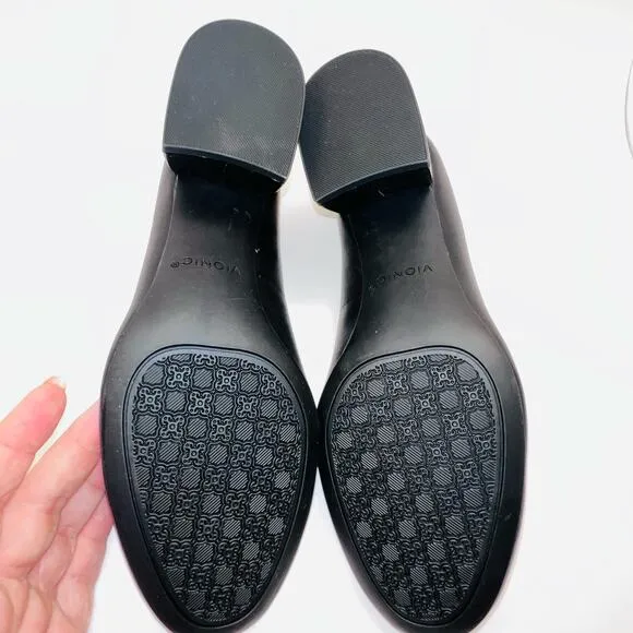 Vionic Carmel Black Nappa Slip-on Shoes, Size 7.5, NIB