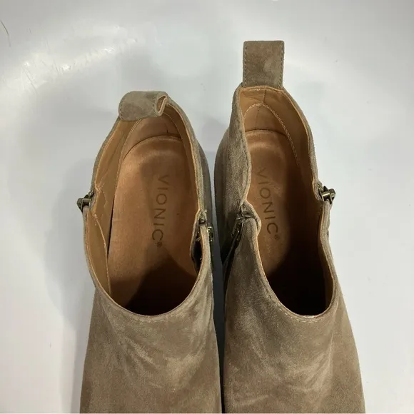 Vionic Cecily ankle boots waterproof tan size 8.5