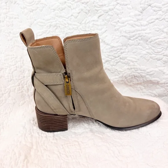 Vionic Sienna Waterproof Stone ankle boots zipper sz 7