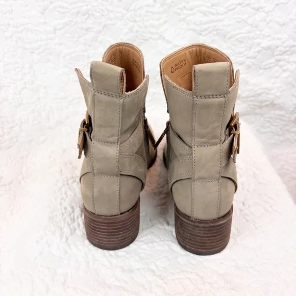 Vionic Sienna Waterproof Stone ankle boots zipper sz 7