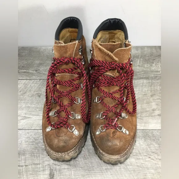 Vtg Made in USA Hiker Boots Backpacker Hiking Womens Suede Trail Boss Boots 8.5
