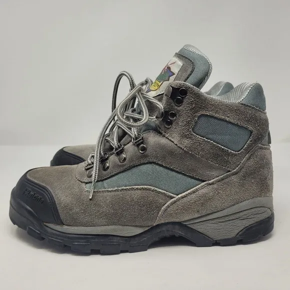 VTG Raichle Boots Mens 11 Gray Suede Leather Hiking Outdoor Mountaineering Trail