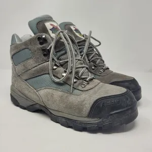 VTG Raichle Boots Mens 11 Gray Suede Leather Hiking Outdoor Mountaineering Trail