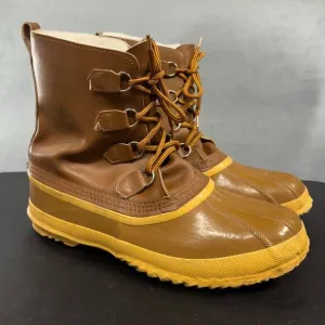 VTG‎ Sorel Waterproof Manitou Kaufman Wool Lined Removable Leather Snow Boots 13