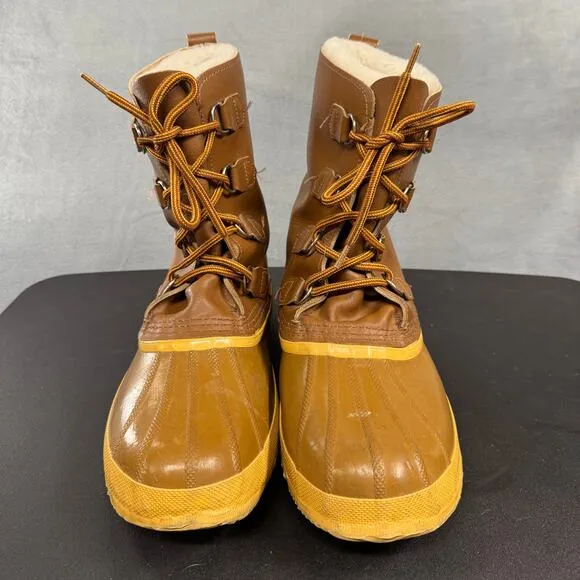 VTG‎ Sorel Waterproof Manitou Kaufman Wool Lined Removable Leather Snow Boots 13