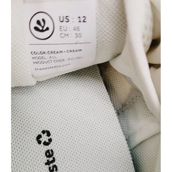 Wasted Collective Shoes Earth Shoe 01 Size 12 White NIB EXCELLENT Comfy