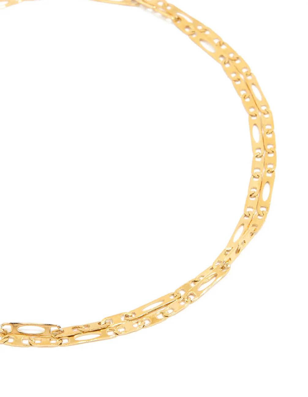 Waterproof Gold Plated Stainless Steel Double Layered Anklet