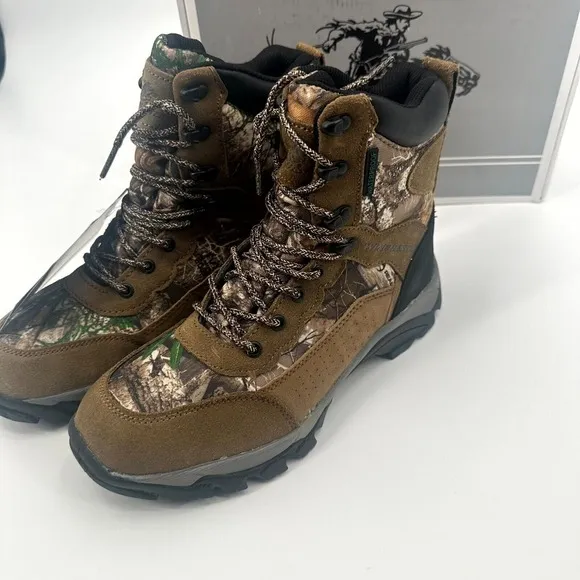 Winchester Bobbcat Hunting Boots Men 9 Multi Camouflage Realtree Edge Waterproof
