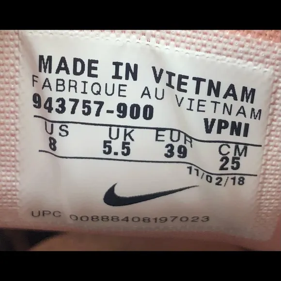 WMNS Nike Air Max 1 Nike ID Women's Running Shoes, 943757 900 Size 8 Pink
